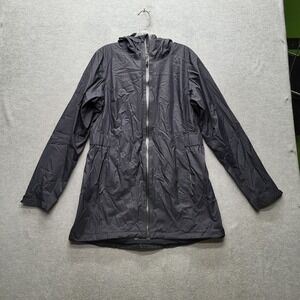 Mountain Hardwear Women Jacket L Gray Nylon Polyester‎ Rain Windbreaker Ripstop